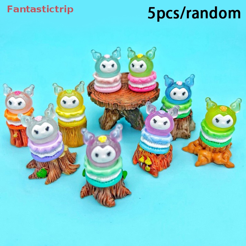 [Fantastictrip] Set 5 Mô Hình Búp Bê Mini Phát Sáng Trong Bóng Tối Trang Trí Tiểu Cảnh Craf Mới