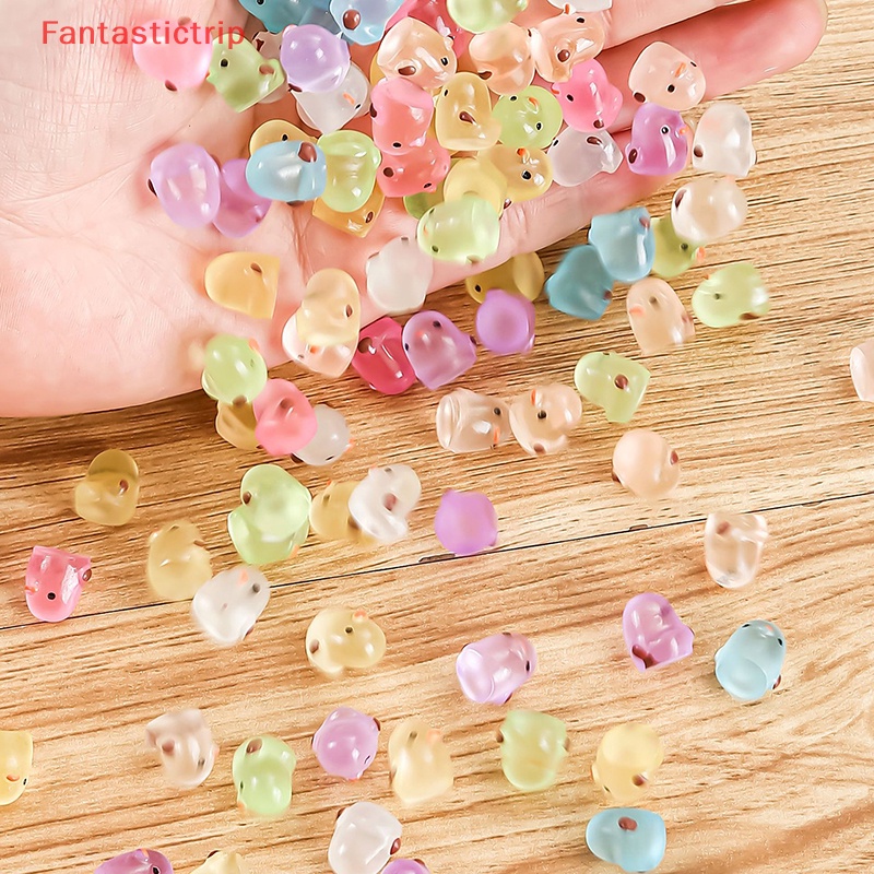 [Fantastictrip] Set 10 Đồ trang trí Gà Con Dạ Quang Mini Bằng Nhựa Resin Thủ Công Trang Trí Tiểu Cảnh Mới
