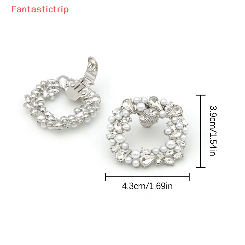 [Fantastictrip] Kẹp Đính Đá Pha Lê Trang Trí Giày Cao Gót Có Khóa Vuông Tháo Rời Được Trang Trí Cho Cô Dâu Mới