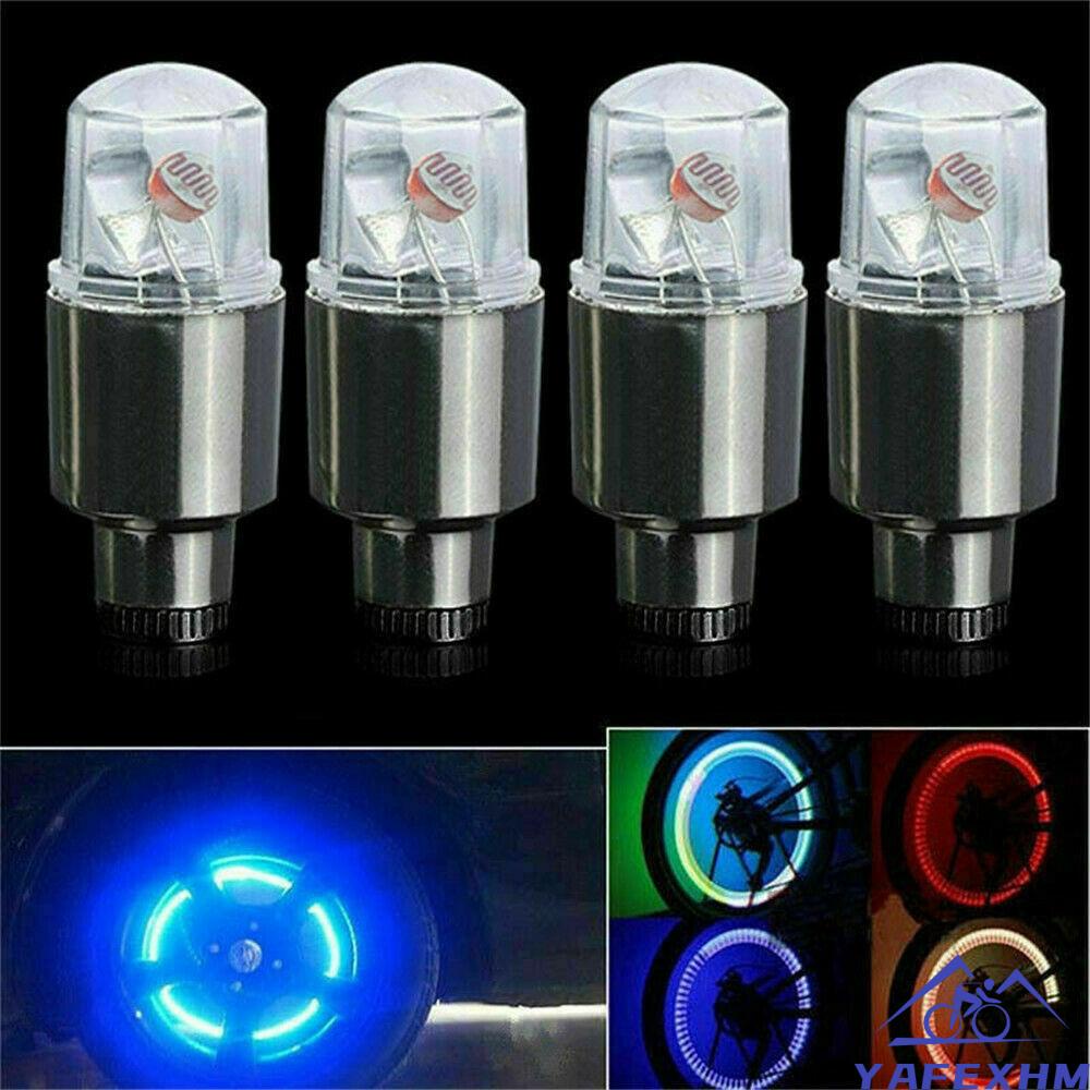 Bộ 4 Nắp Van Khí Có Đèn LED Nhấp Nháy Cho Bánh Xe Hơi