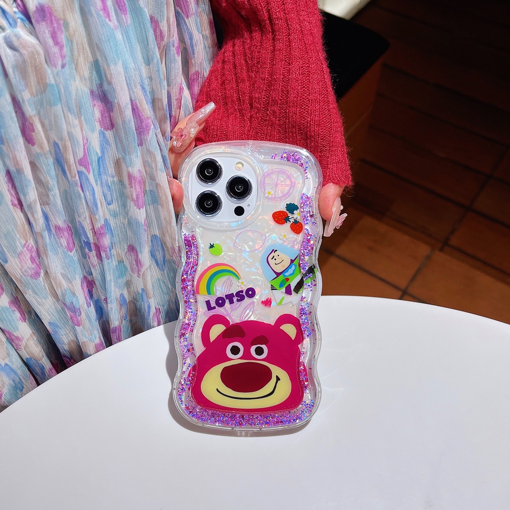 Ốp Điện Thoại TPU Mềm Trong Suốt Phối Kim Tuyến Nước Hình Buzz Lightyear Cho iPhone 12 13 14 Pro Max