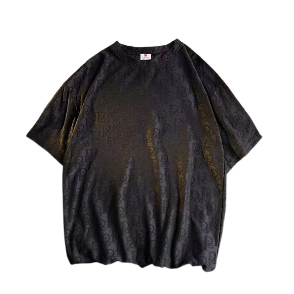 Áo Thun Tay Ngắn Dáng Rộng Bằng Lụa Lạnh Màu Sắc Trơn Thời Trang Mùa Hè Cho Nam Và Nữ