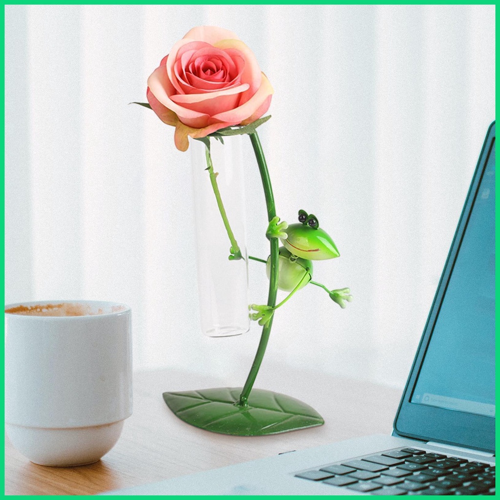 Bình Hoa Dạng Ống Nghiệm Với Khung Sắt Nghệ Thuật Trang Trí Nhà Cửa / Sân Vườn / Tiệc Cưới