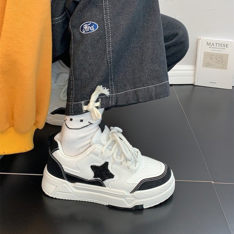 Giày Thể Thao Mũi Tròn Phong Cách Thời Trang Nhật Bản