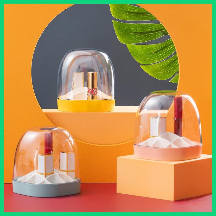 Hộp Đựng Son Môi Trong Suốt Chống Ẩm Có Nắp Đậy Tiện Dụng