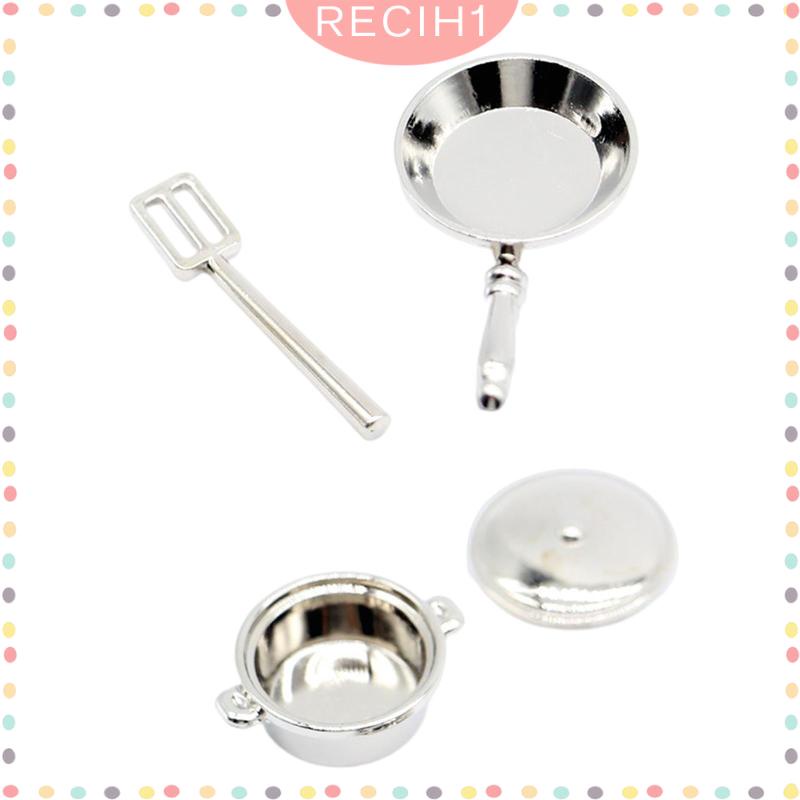 Set 4 Dụng Cụ Nấu Ăn Tỉ Lệ 1 / 12 Trang Trí Nhà Búp Bê