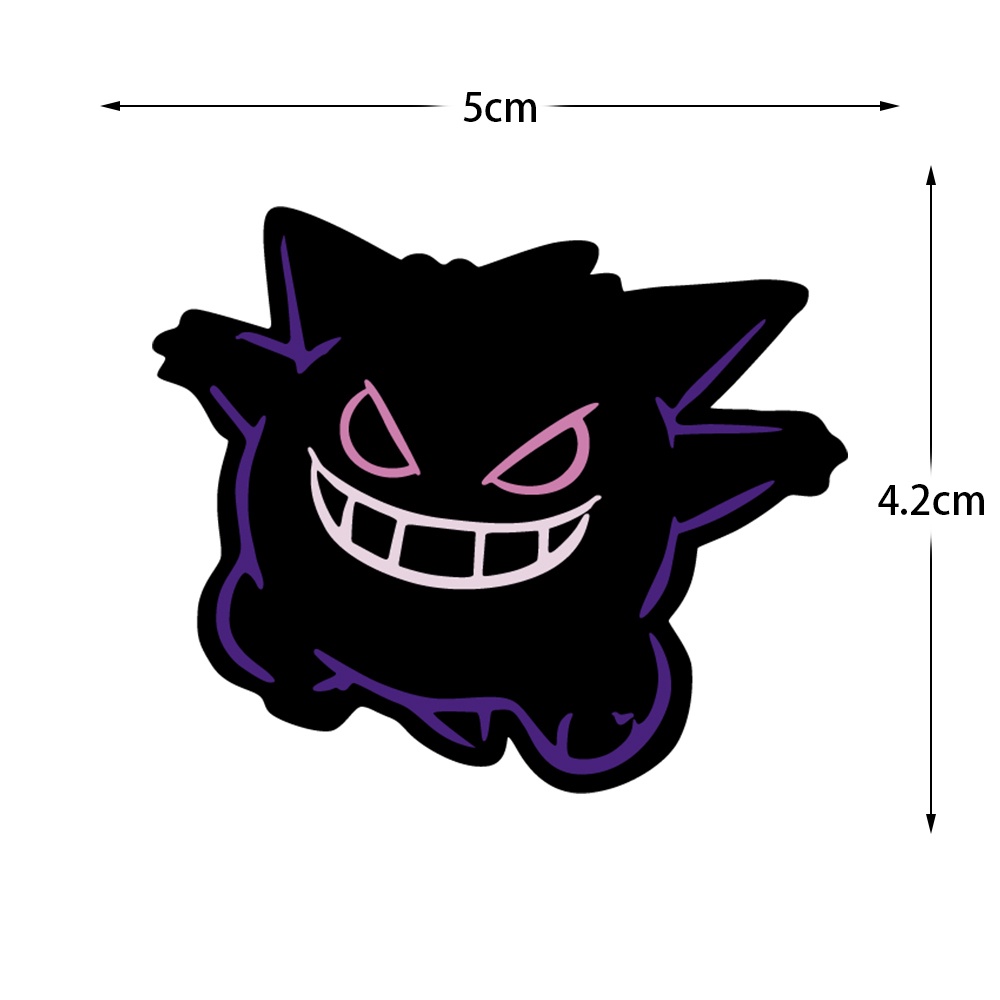 Đề Can Dán Trang Trí Kính Chắn Gió / Xe Hơi / Xe Máy Hình Hoạt Hình Pokemon Phản Quang Vui Nhộn Chống Thấm Nước