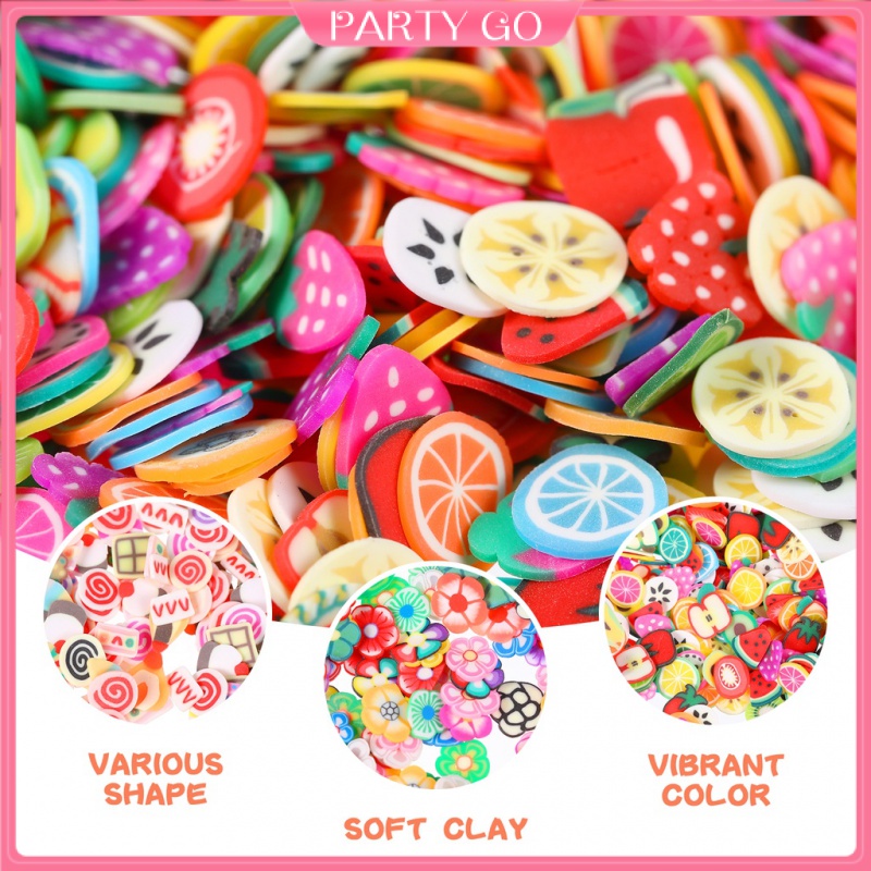 Bộ 3000 Miếng Dán Trang Trí Móng Tay / Điện Thoại Họa Tiết Hoa Quả 3D Nhiều Màu Xinh Xắn DIY