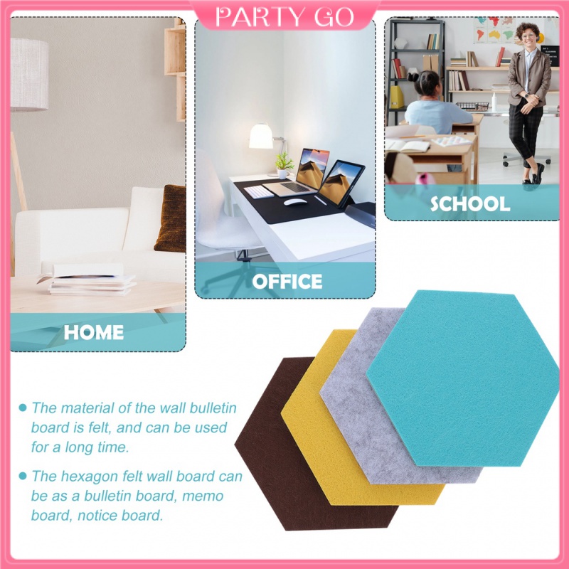 Set 8 Bảng Ghi Chú Dán Tường Hình Lục Giác