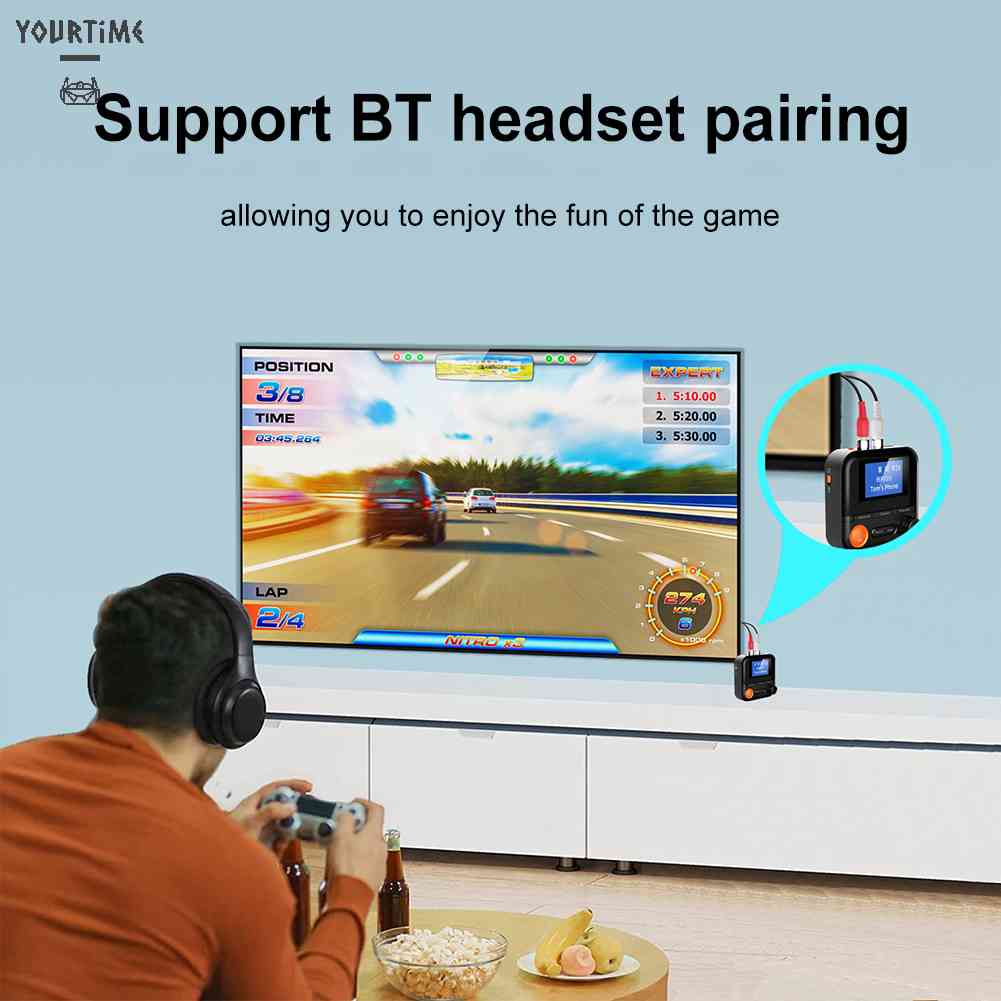 Thiết Bị Truyền Nhận Tín Hiệu Bluetooth 5.2 AUX 2RCA TF Cho TV / Máy Tính