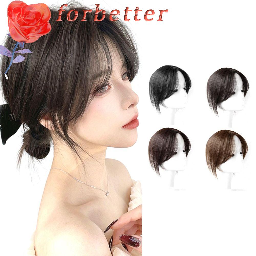 Forbetter Tóc Giả Kẹp Nối Dài Phần Trán Bằng Sợi Tổng Hợp Vô Hình 3D Kiểu Pháp Cho Nữ