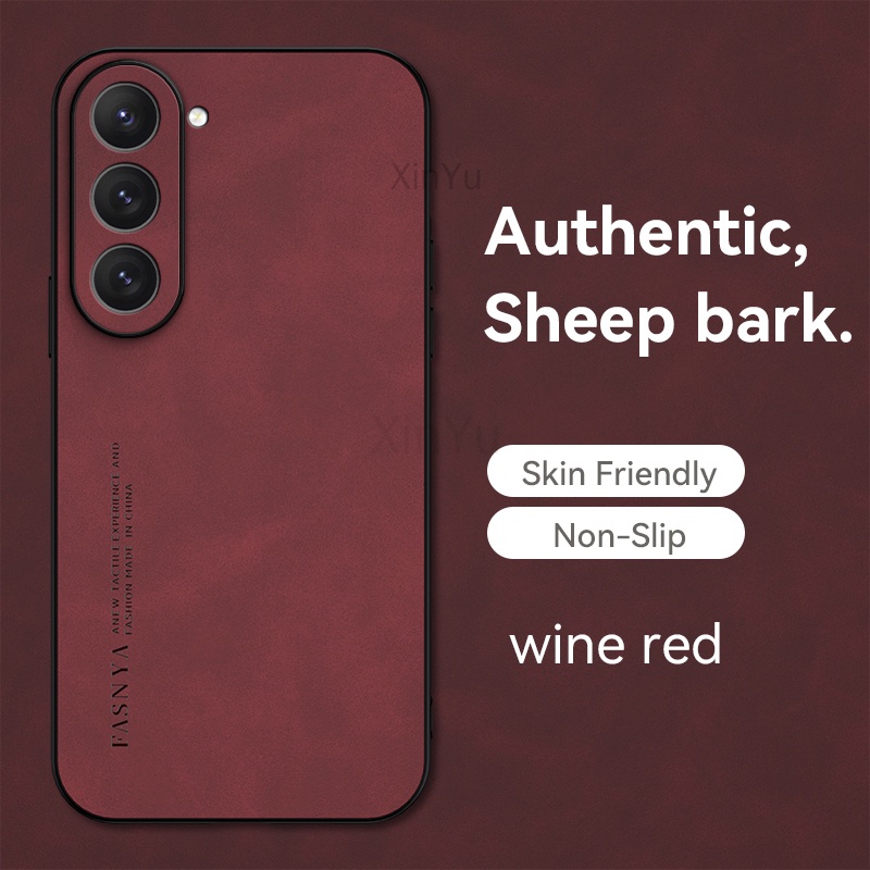 Ốp Điện Thoại Da Cừu Viền Silicon Bảo Vệ Camera Cho Samsung Galaxy M53 M23 M14 A23 A14 A34 A54 A73 5G S23 S23 +
