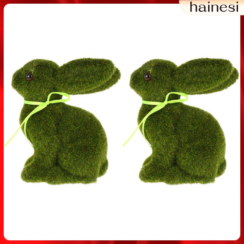 Set 2 Bức Tượng Thỏ Để Bàn Trang Trí Phục Sinh