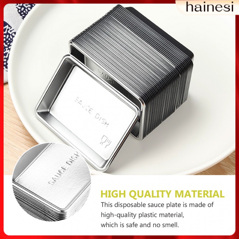 Set 100 Chén Sứ Hình Chữ Nhật Đựng Nước Chấm Dùng Một Lần Tiện Dụng