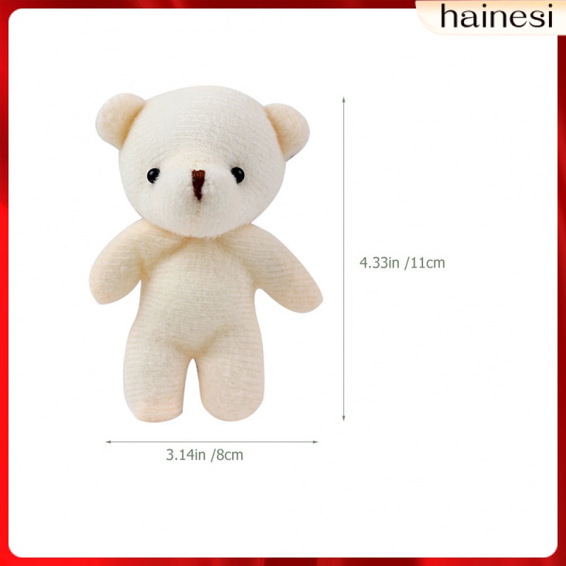 Set 18 Móc Khóa Hình Gấu Bông Mềm Mại Dễ Thương