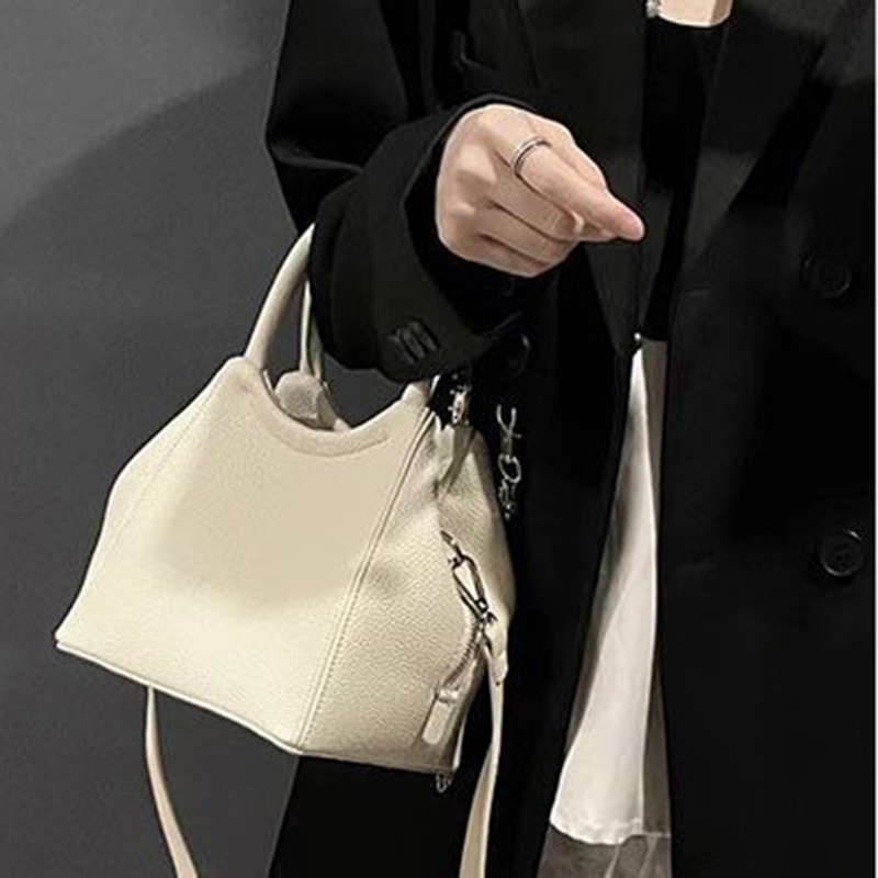 Ielgy Túi Xách bucket Cỡ Lớn Màu Trơn Kiểu retro Cao Cấp Cho Nữ