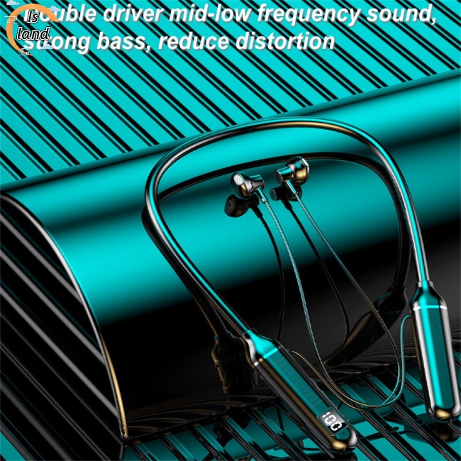 [IS] Tai Nghe Bluetooth Không Dây Nhét Tai Nửa Cổ Thể Thao Âm Thanh Nổi Có Màn Hình Kỹ Thuật Số