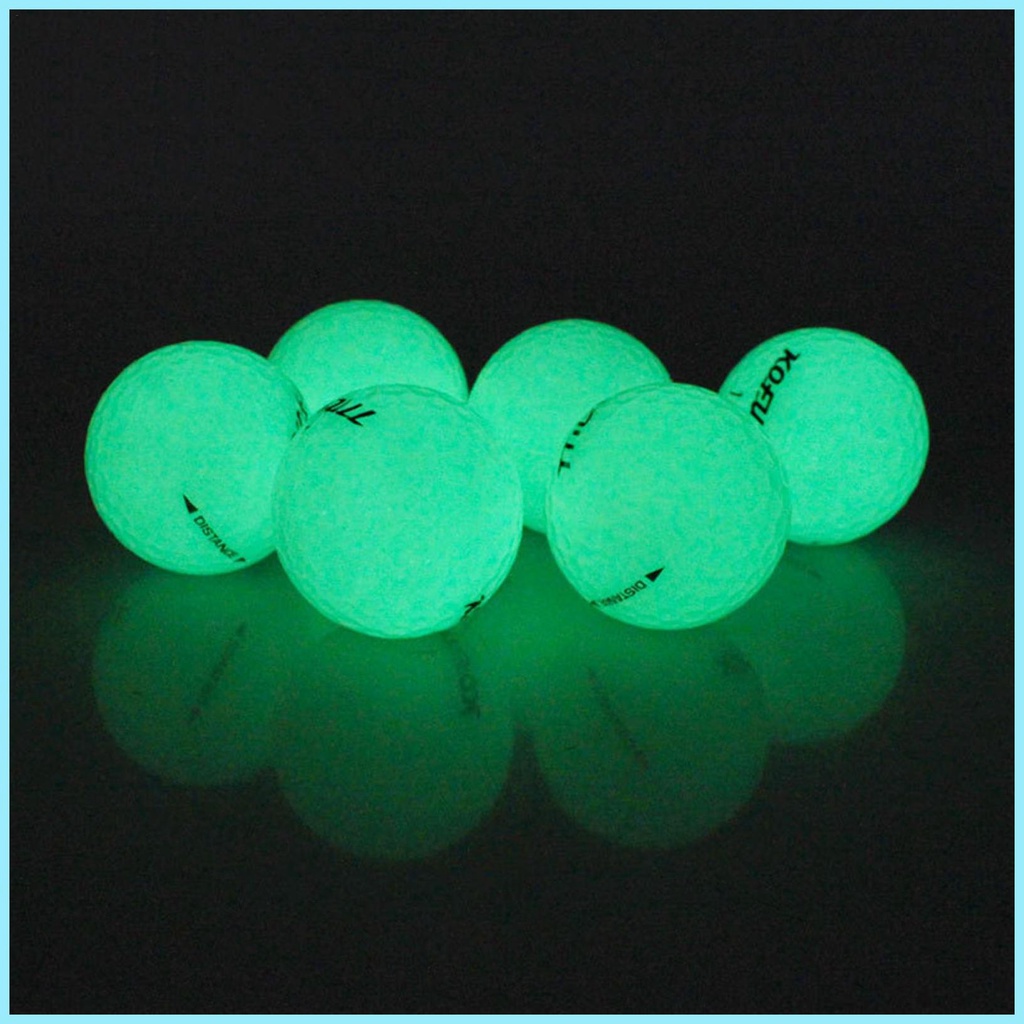 Bộ 6 Gậy Đánh Golf Màu Dạ Quang Siêu Sáng Lâu Trôi Có Thể Tái Sử Dụng