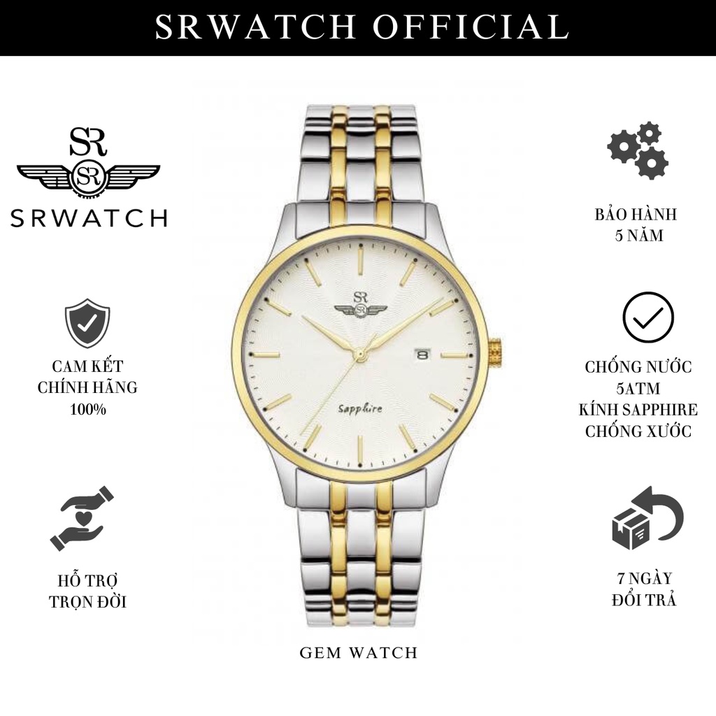 Đồng Hồ Nam SRWATCH Timepiece SG1076.1202TE Kính Sapphire - Chính Hãng Bảo Hành 5 năm  - Srwatch Vietnam
