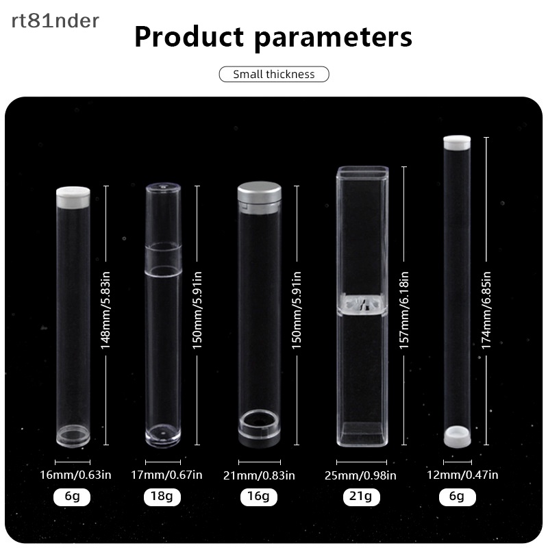 Rt Grafg Hộp Đựng Nhíp Gắp Lông Mi Hình Trụ Vuông