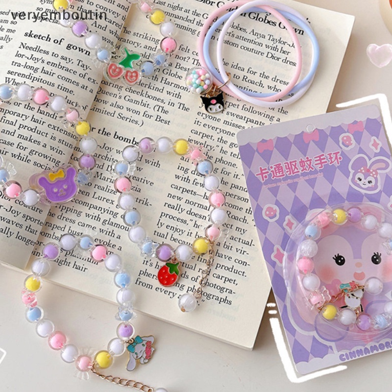 Vòng Tay Chuỗi Hạt Chống Muỗi Họa Tiết Hoạt Hình Dễ Thương Thời Trang Mùa Hè Cho Bé