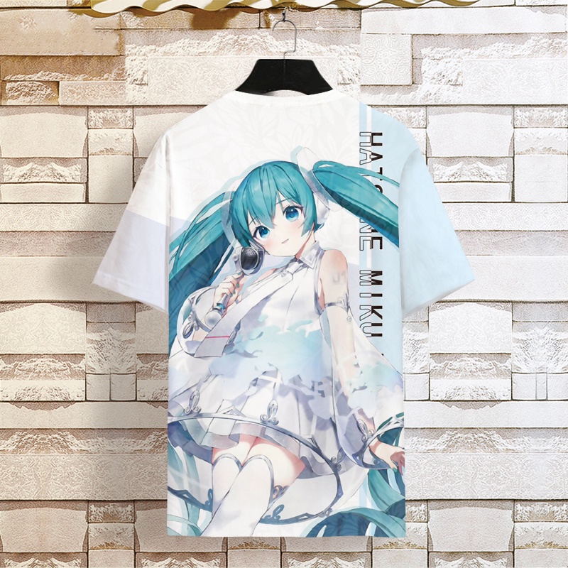 Áo Thun Tay Ngắn In Hình Hatsune Miku Hoạt Hình Thời Trang Mùa Hè Cho Nam