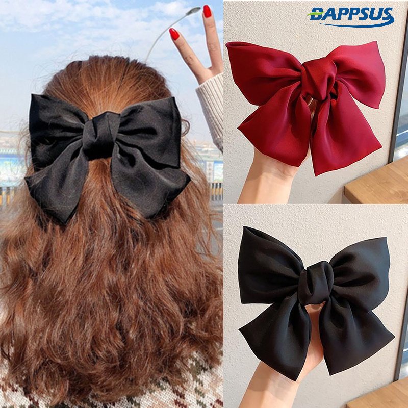 Kẹp Tóc / Kẹp Tóc Đuôi Ngựa Bằng Vải Voan Cỡ Lớn Kiểu Vintage Ngọt Ngào