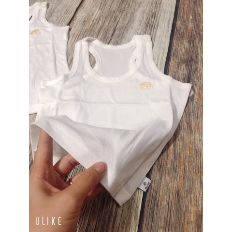 Áo Ba Lỗ Trắng Cho Bé Set 5 Cái thêu hình ngẫu nhiên chất liệu cotton cao cấp Miatop từ 6-25 kg