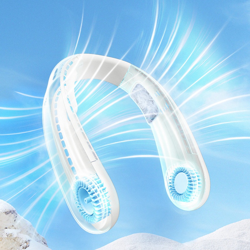 Quạt Thể Thao Bán Dẫn Đeo Cổ Không Cánh 4000MAh Có Thể Sạc Lại Bằng Cổng USB