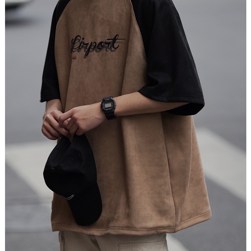 Áo Thun Cotton Tay Lửng Phong Cách Đường Phố Mỹ Thời Trang Mùa Hè 260g Dành Cho Nam