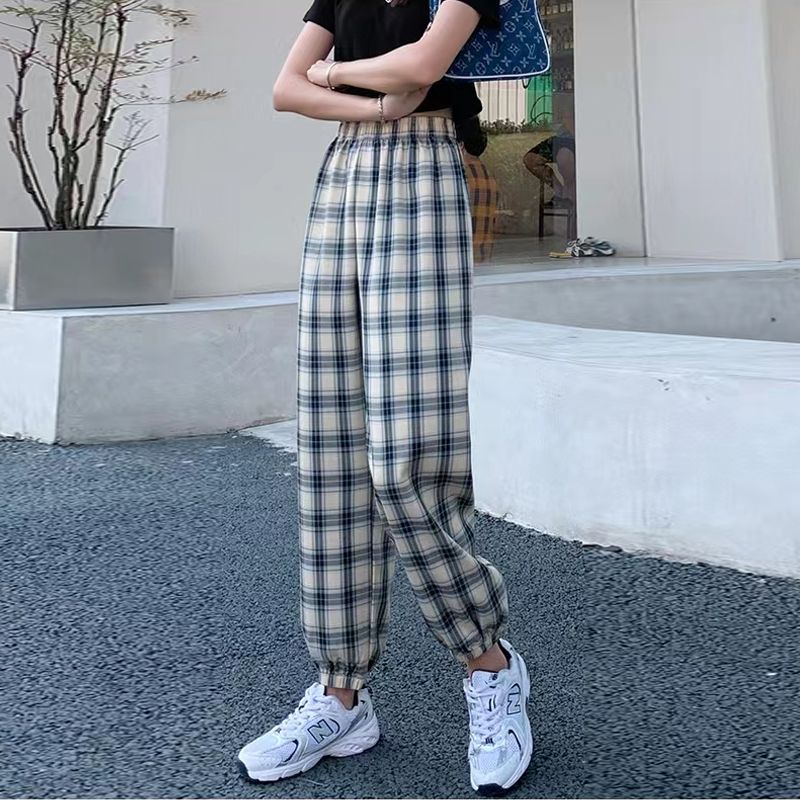 Quần Harem Lụa Lạnh Dáng Suông Rộng Dây Rút Thời Trang Mùa Hè Dành Cho Nữ