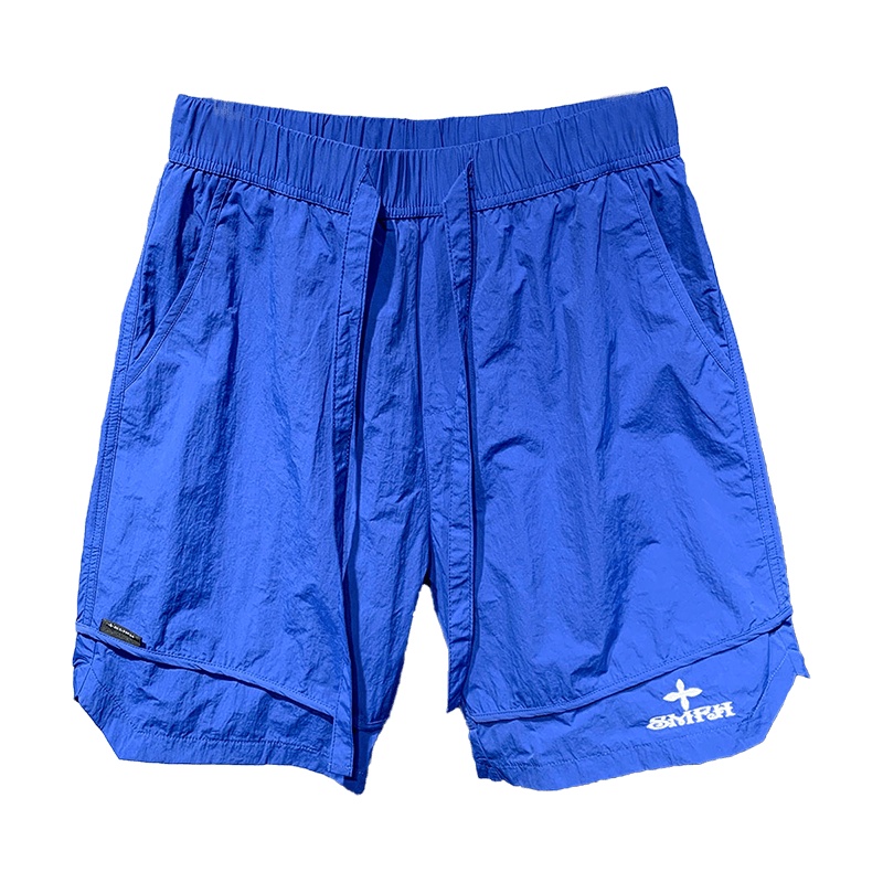 Quần Short Thể Thao 5 Tấc Mỏng Nhanh Khô Thêu Họa Tiết Đường Phố Thời Trang Mùa Hè Cho Nam