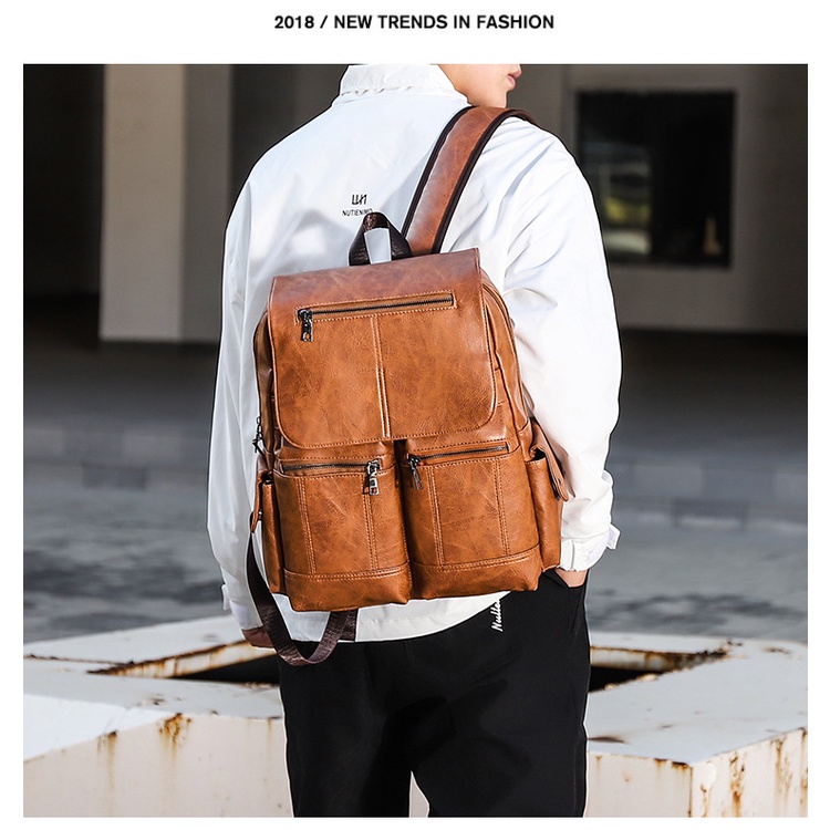 Ba Lô Da pu Thời Trang Hàn Quốc Mới