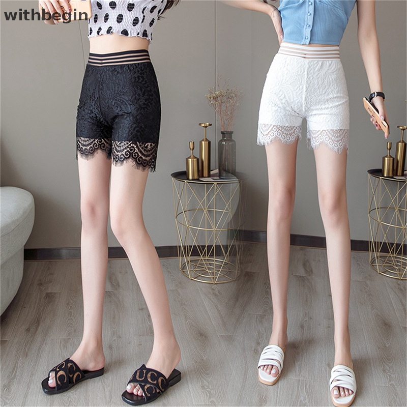 Quần Sooc Ren Co Giãn Mềm Mại Cỡ Lớn Thoải Mái Cho Nữ