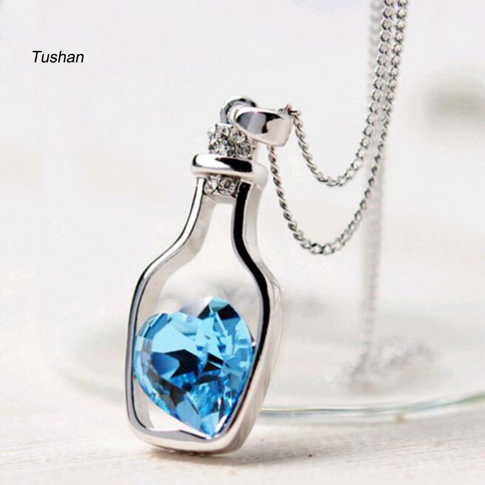 Vòng cổ Mặt Hình Chai Nước Có Đính Đá Hợp Thời Trang