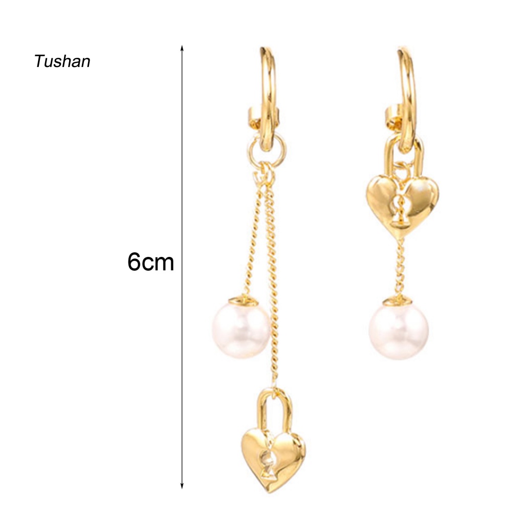 1 Đôi Bông Tai Hợp Kim Hình Trái Tim Tinh Tế Thời Trang Cho Nữ