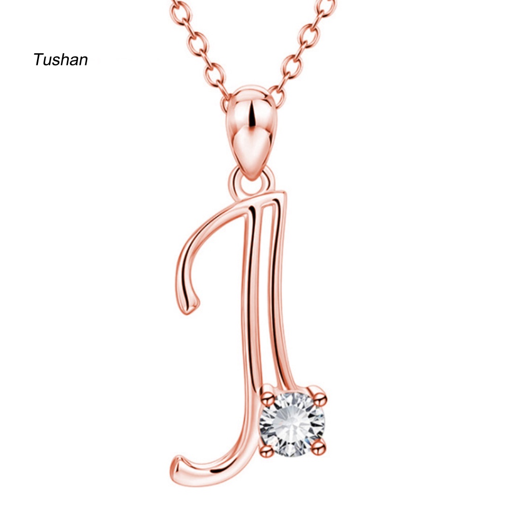 Vòng cổ Mặt Chữ Cái Đính Đá Zircon Thời Trang Cho Nữ