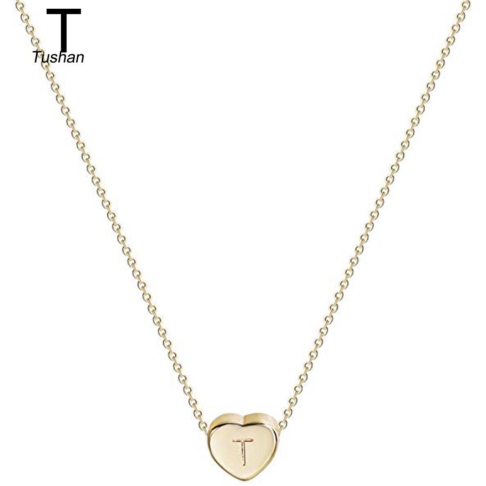 Vòng cổ Thép Titan Mặt Trái Tim Khắc Chữ Thời Trang