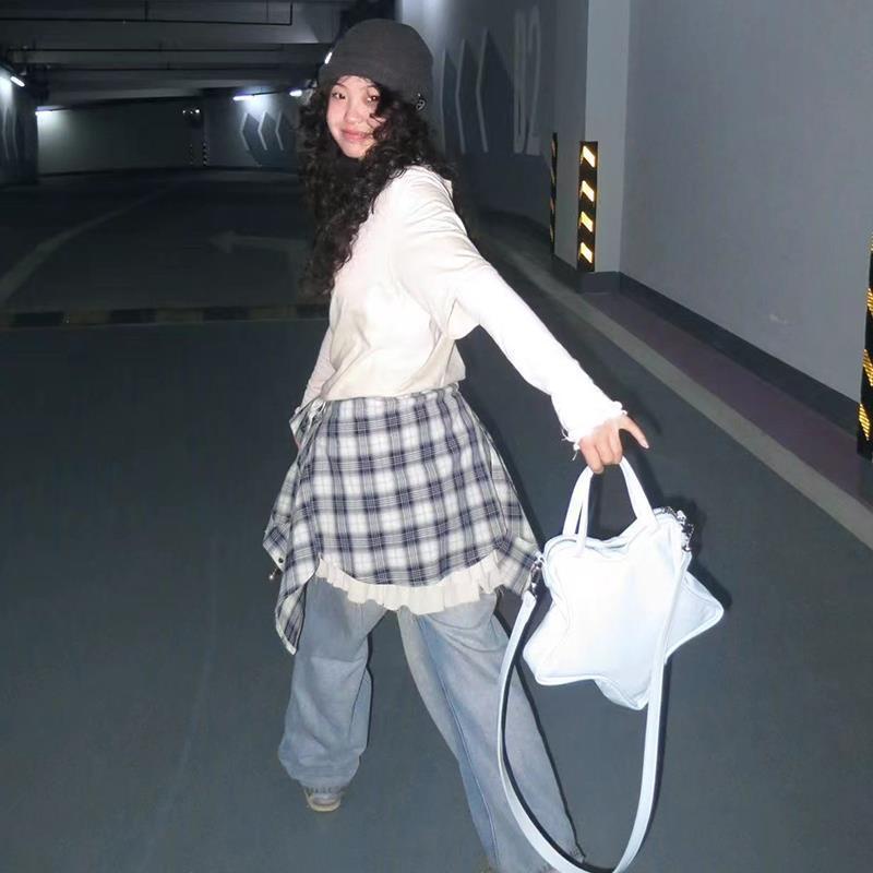 túi tote đeo chéo Túi Đeo Chéo Xách Tay Họa Tiết Ngôi Sao Boston Y2K