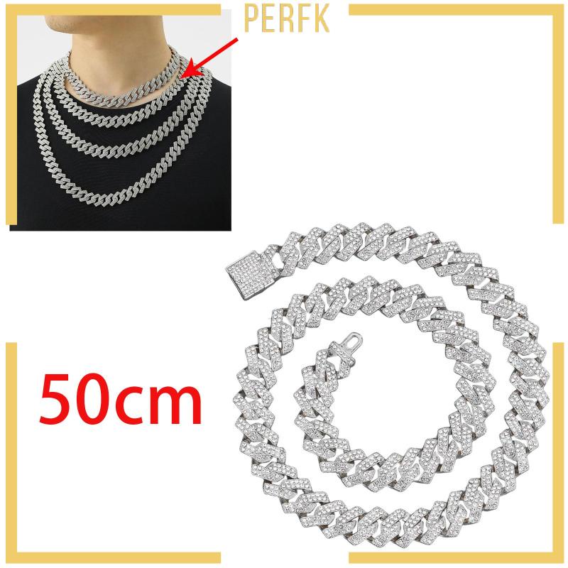 Vòng cổ Dạng Chuỗi Phong Cách Hip Hop Lấp Lánh Siêu Bền