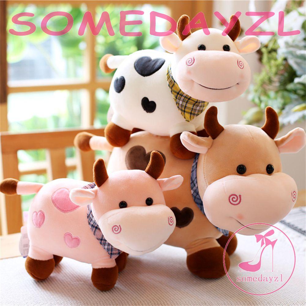 Bò Nhồi Bông Mềm Mại Dễ Thương Dành Cho Bé Gái