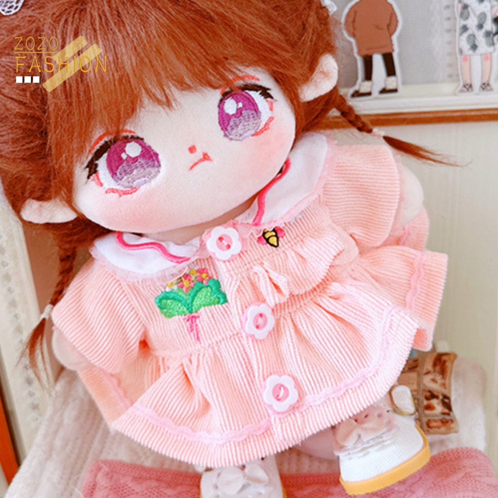 Áo Khoác Mềm Mại Họa Tiết Hoa Xinh Xắn Cho Búp Bê Mặc Hàng Ngày