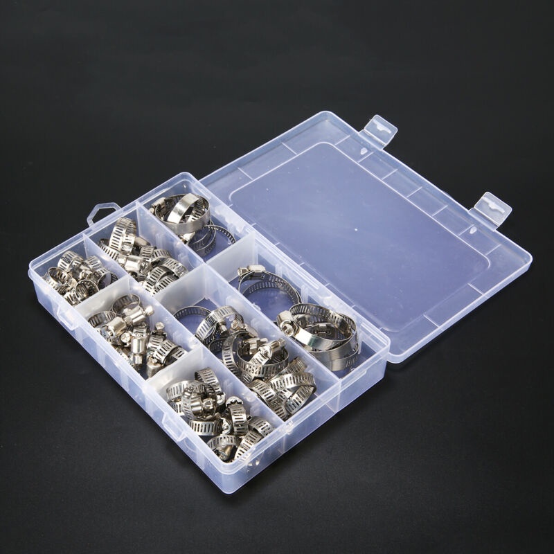 Set 60 Vòng Kẹp Ống Nước Bằng Thép Không Gỉ Thay Thế Tiện Dụng