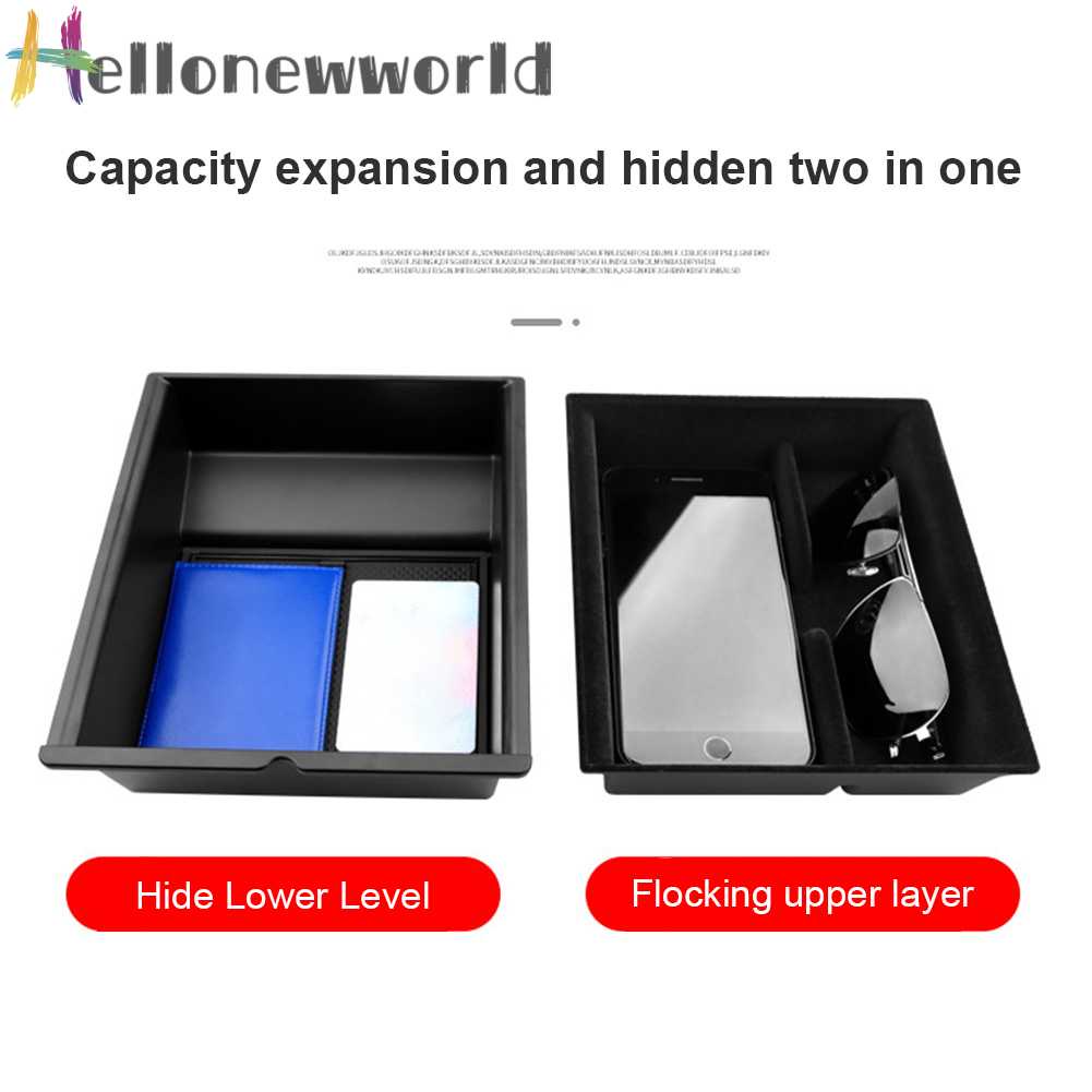 Hộp Đựng Vật Dụng Hai Tầng Chống Sốc Chống Trượt Cho Tesla Model 3 / Y