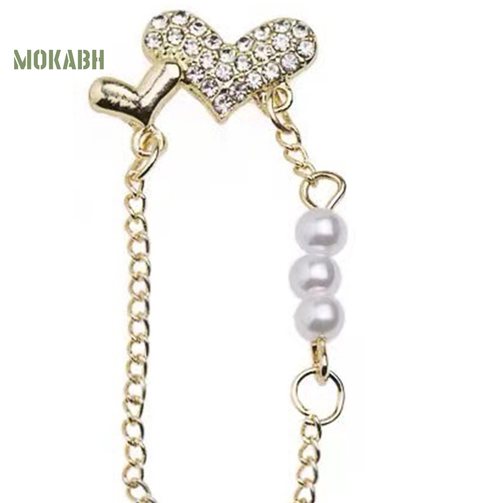 1 Đôi Bông Tai Hình Trái Tim Đính Ngọc Trai Nhân Tạo Thời Trang Dành Cho Nữ