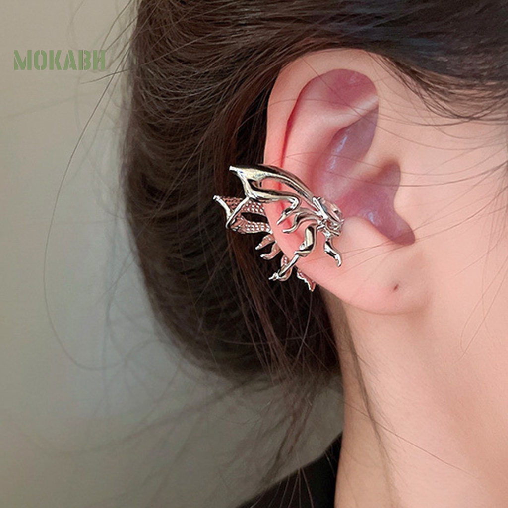 [Mới] 1 Cặp Khuyên Kẹp Vành Tai Không Xỏ Lỗ Hình Bướm Phong Cách Punk