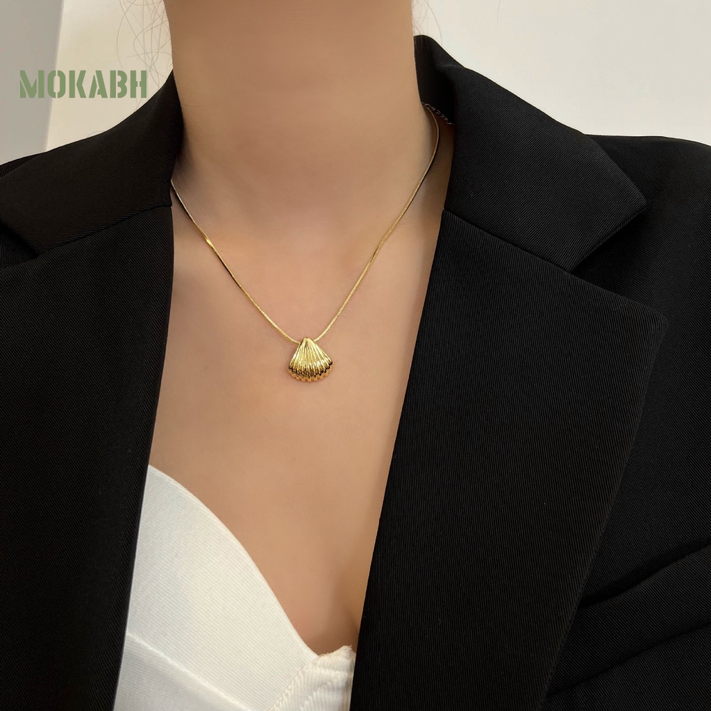 Vòng cổ Mặt Hình Vỏ Sò Tinh Tế Mạ Điện Thời Trang Công Sở