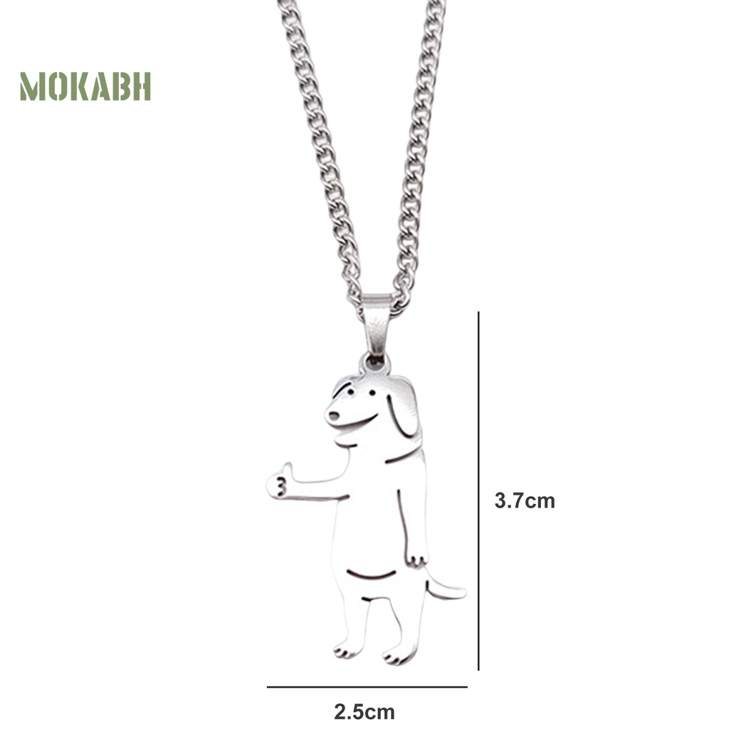 [Mới] Vòng cổ Mặt Hình Chó Mèo Bằng Thép Không Gỉ Siêu Nhẹ Không Dị Ứng Trang Trí Kiểu Hip Hop Thú Vị Cho Nữ