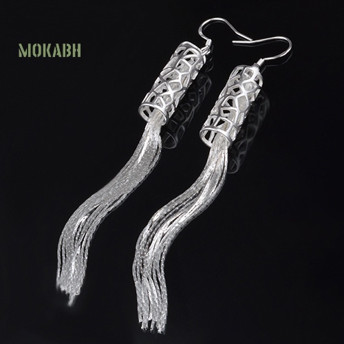 Bông Tai DạNg DàI Tua Rua Mạ BạC ThờI Trang