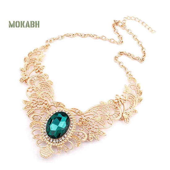 Vòng cổ HợP Kim ĐíNh Đá HìNh Oval Sang TrọNg